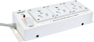 Sargam Spike Busters 3 Socket Surge Protector(White)