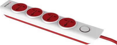 

Gold Medal I-Design 4x1 4 Socket Surge Protector(White, Red)