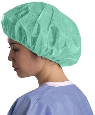 Green Surgical Head Cap(Disposable 