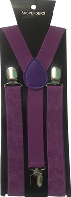 

AtYourDoor Y- Back Suspenders for Men(Purple)