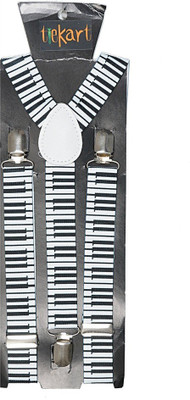 

Tiekart Y- Back Suspenders for Men(Black)