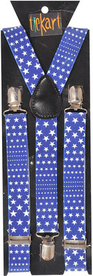 

Tiekart Y- Back Suspenders for Men(Blue)