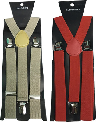 

atyourdoor Y- Back Suspenders for Men(Brown)