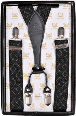 Tiekart Y- Back Suspenders for Men(Grey)