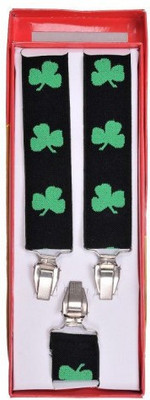 

Tiekart Y- Back Suspenders for Men(Black)