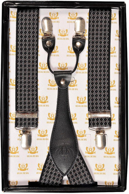 

Tiekart Y- Back Suspenders for Men(Grey)