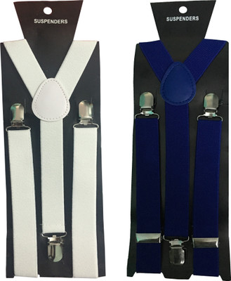 

atyourdoor Y- Back Suspenders for Men(White)