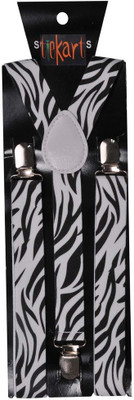 

Tiekart Y- Back Suspenders for Men(Black)