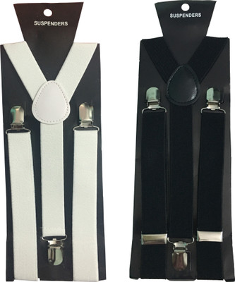 

atyourdoor Y- Back Suspenders for Men(White)
