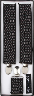 

Eccellente Y- Back Suspenders for Men(Black)