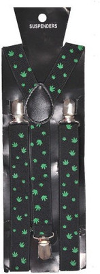 

Tiekart Y- Back Suspenders for Men(Black)