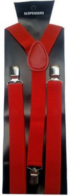 

Unifashionate Y- Back Suspenders for Men(Red)
