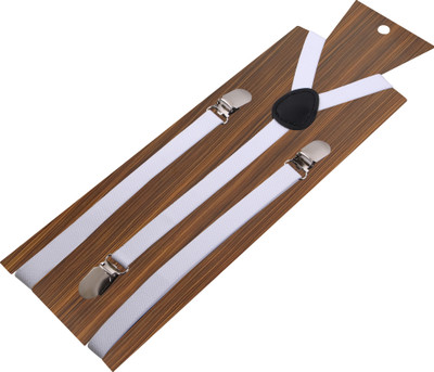 

Peluche Y- Back Suspenders for Men(White)