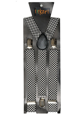 Tiekart Y- Back Suspenders for Men(Black)
