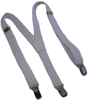 

A&S Y- Back Suspenders for Men(White)