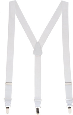 

ZACHARIAS Y- Back Suspenders for Men, Boys(White)