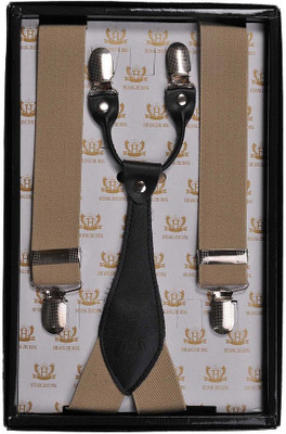 

Tiekart Y- Back Suspenders for Men(Beige)
