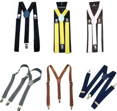 

Nancydiva Y- Back Suspenders for Men(Yellow, Black, Brown, Grey, White, Grey)