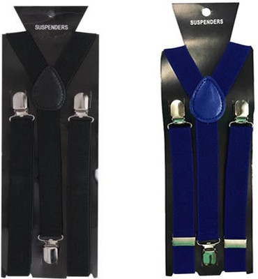 

atyourdoor Y- Back Suspenders for Men(Black, Blue)