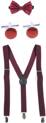 

Civil Outfitters Y- Back Suspenders for Men(Maroon)