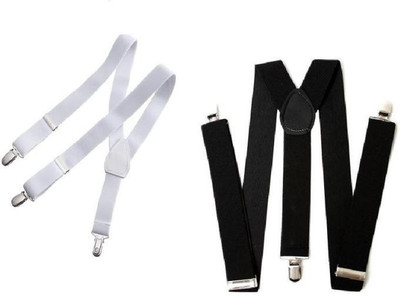 

Homeshopeez Y- Back Suspenders for Men, Boys(White, Black)