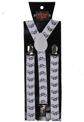 

Tiekart Y- Back Suspenders for Men(Black)