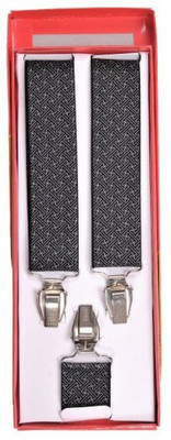 

Tiekart Y- Back Suspenders for Men(Black)