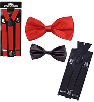 

Bsquare Y- Back Suspenders for Men, Women(Black, Red)