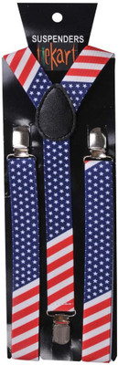 

Tiekart Y- Back Suspenders for Men(Red)