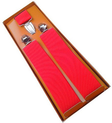 

Wholesomdeal Y- Back Suspenders for Men(Red)
