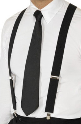 

Civil Outfitters Y- Back Suspenders for Men(Black)