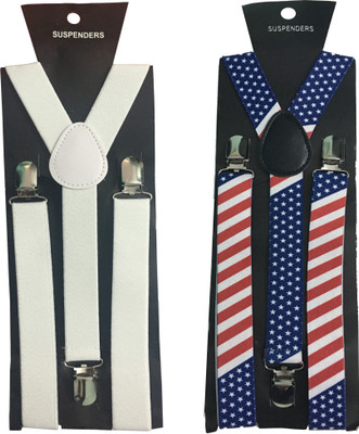 

atyourdoor Y- Back Suspenders for Men(White)