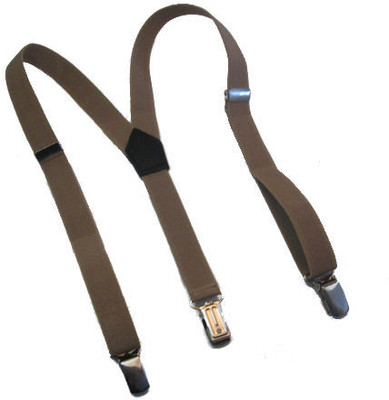 

A&S Y- Back Suspenders for Men(Brown)