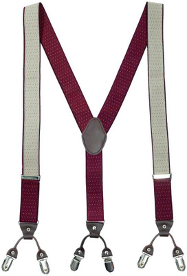 

The Tie Hub Y- Back Suspenders for Men(Maroon)