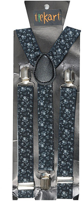 

Tiekart Y- Back Suspenders for Men(Black)