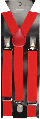 

Bsquare Y- Back Suspenders for Men, Women(Red)