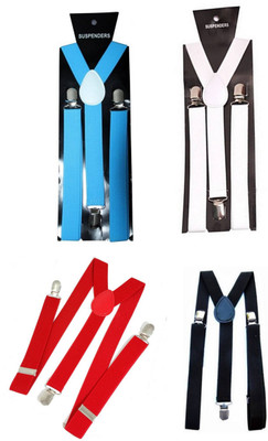 

Nancydiva Y- Back Suspenders for Men(Black, White, Red, Blue)
