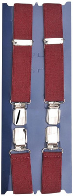 

Tiekart Y- Back Suspenders for Men(Maroon)