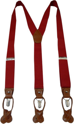 

Navaksha Y- Back Suspenders for Men(Red)