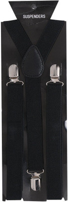 

Tiekart Y- Back Suspenders for Men(Black)