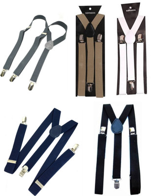

Nancydiva Y- Back Suspenders for Men(Black, White, Grey, Brown, Blue)
