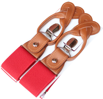 

Unifashionate Y- Back Suspenders for Men(Red)