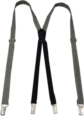 

Navaksha X- Back Suspenders for Men(Grey)