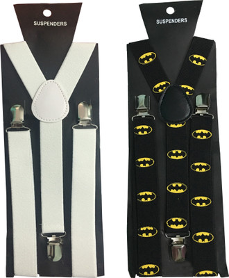 

atyourdoor Y- Back Suspenders for Men(White)