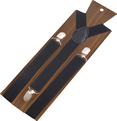 

Peluche Y- Back Suspenders for Men(Black)