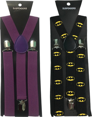 

AtYourDoor Y- Back Suspenders for Men(Purple)