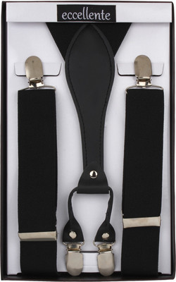 

Eccellente Y- Back Suspenders for Men(Black)