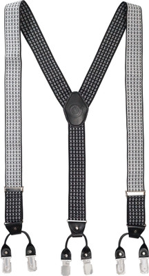 

The Tie Hub Y- Back Suspenders for Men(Black)