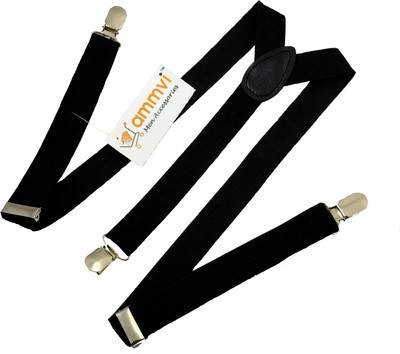 

Ammvi Creations Y- Back Suspenders for Men(Black)