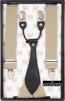 

Eccellente Y- Back Suspenders for Men(Beige)